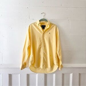 Polo by Ralph Lauren Yellow cotton button down Men's Shirt size 6